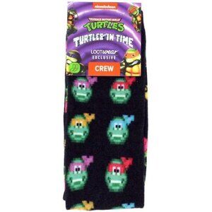 NWT Nickelodeon Teenage Mutant Ninja Turtles Turtles in TIme Crew Socks Size 6 -